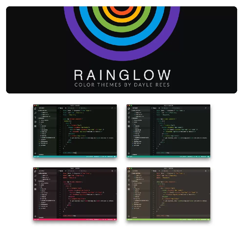 Rainglow Rainbow Theme Series