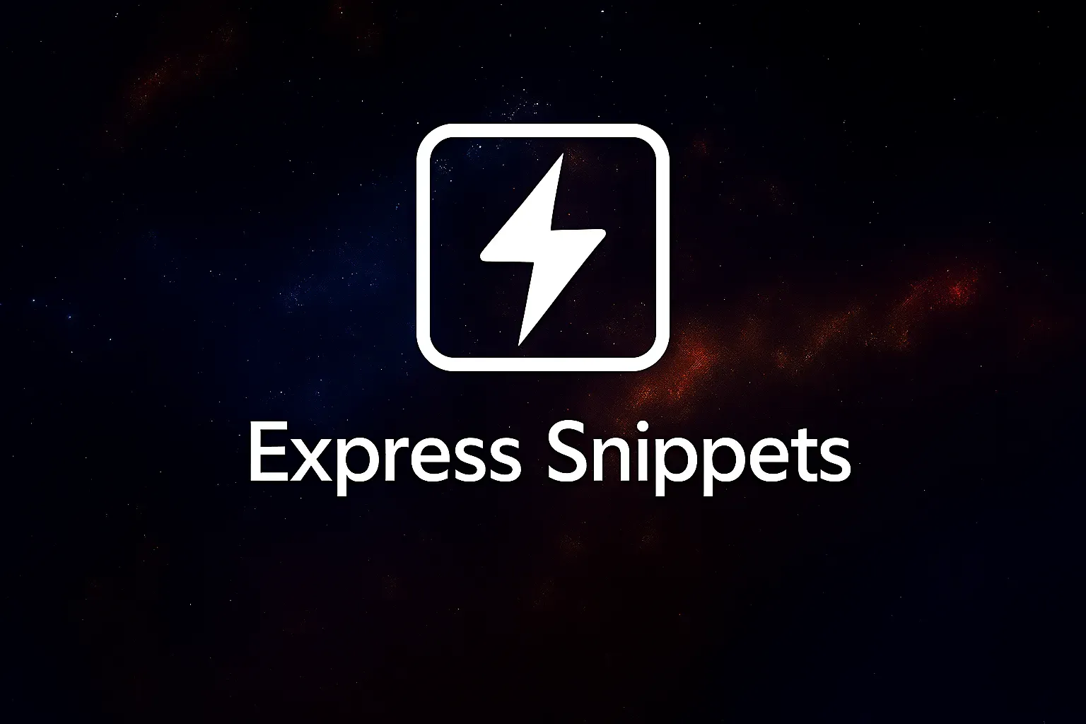 Express Snippets Code Snippets