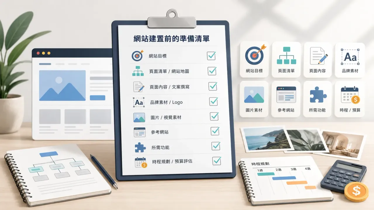 網站製作前的資料準備清單